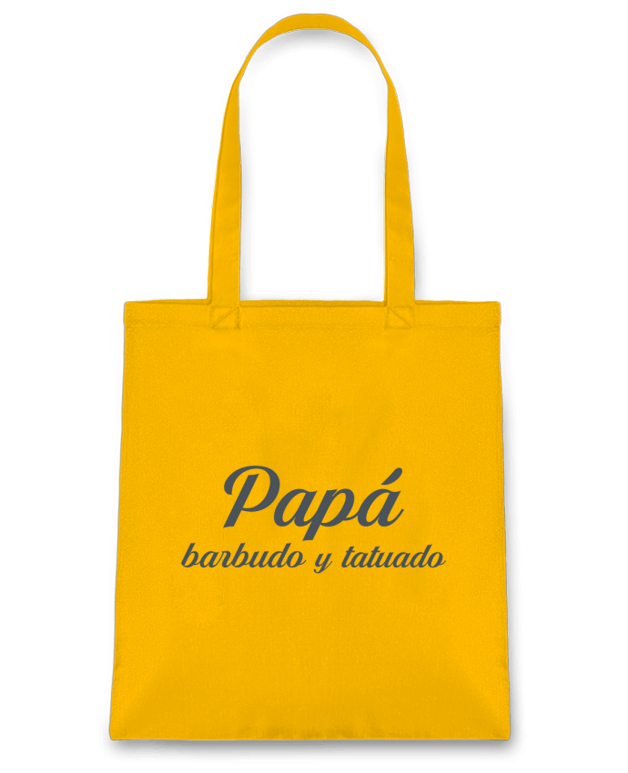 Tote Bag cotton Papá barbudo y tatuado by tunetoo