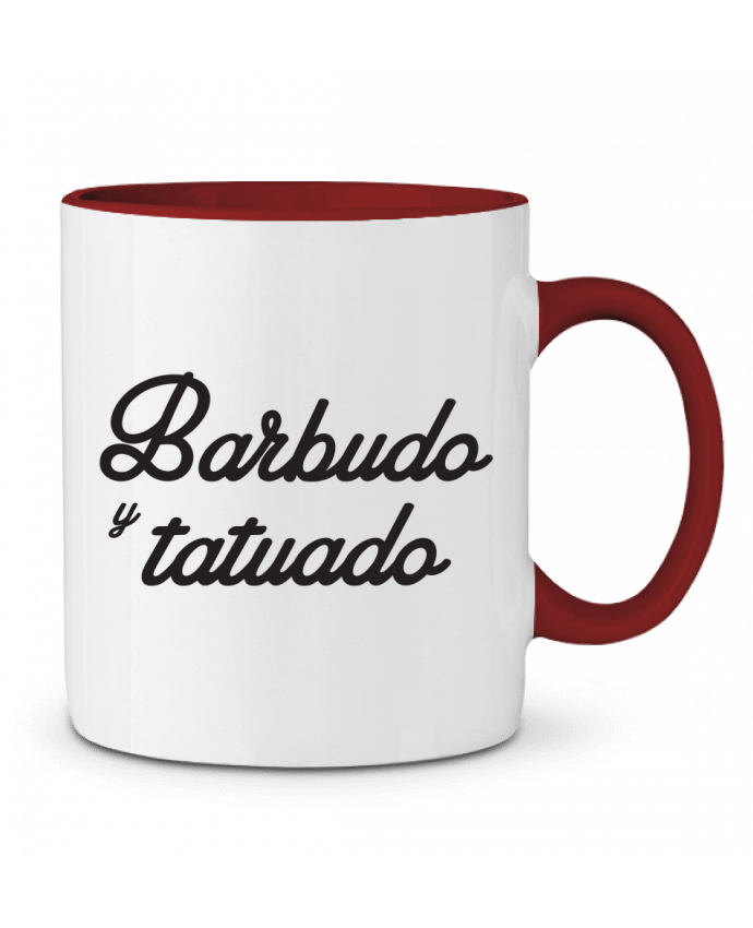 Taza Cerámica Bicolor Barbudo y tatuado tunetoo