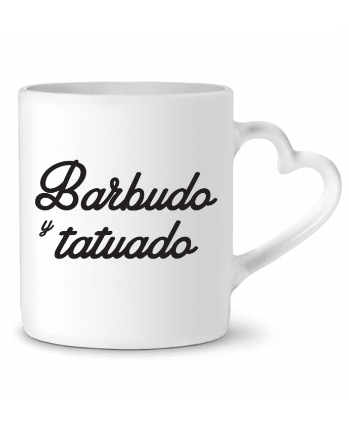 Taza Corazón Barbudo y tatuado por tunetoo