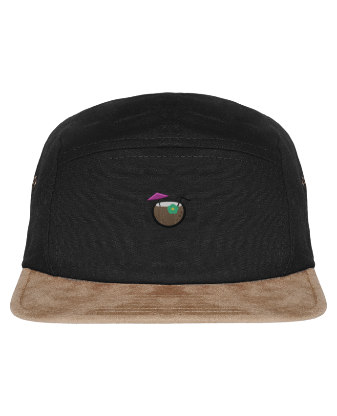 Gorra Panel 5 Visera Imitación Ante Cocktail coco por tunetoo