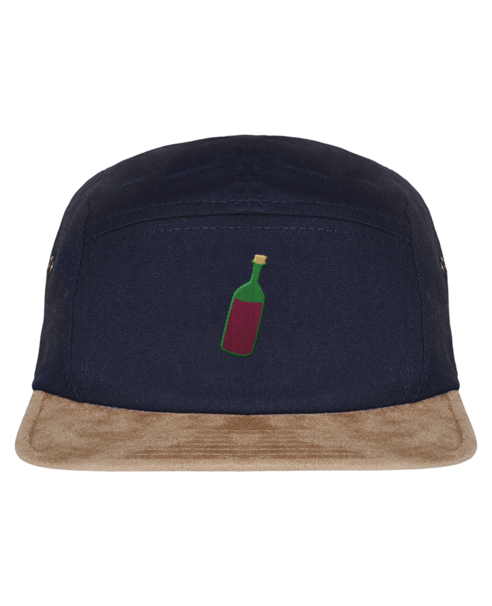 5 Panel Cap suede effect visor Wine bottle by tunetoo