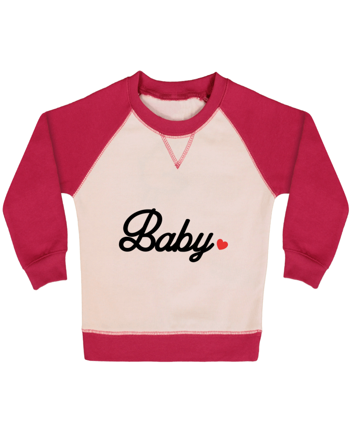 Sweatshirt Baby crew-neck sleeves contrast raglan Baby by Nana