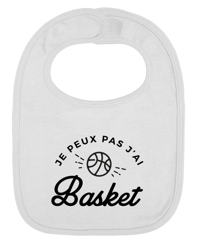 Bavoir bébé uni Je peux pas j'ai Basket par Nana