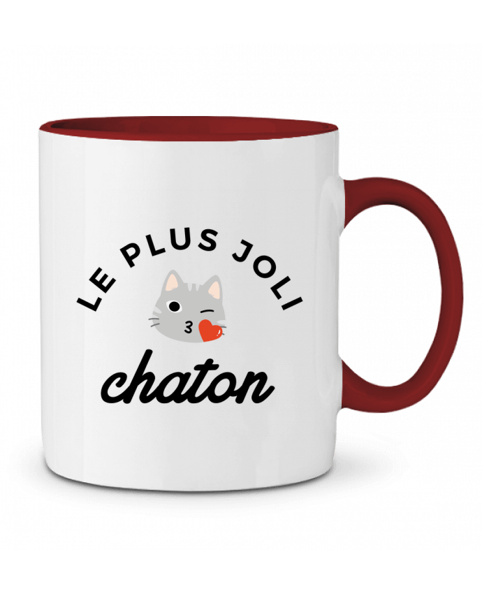Mug bicolore Le plus joli chaton Nana