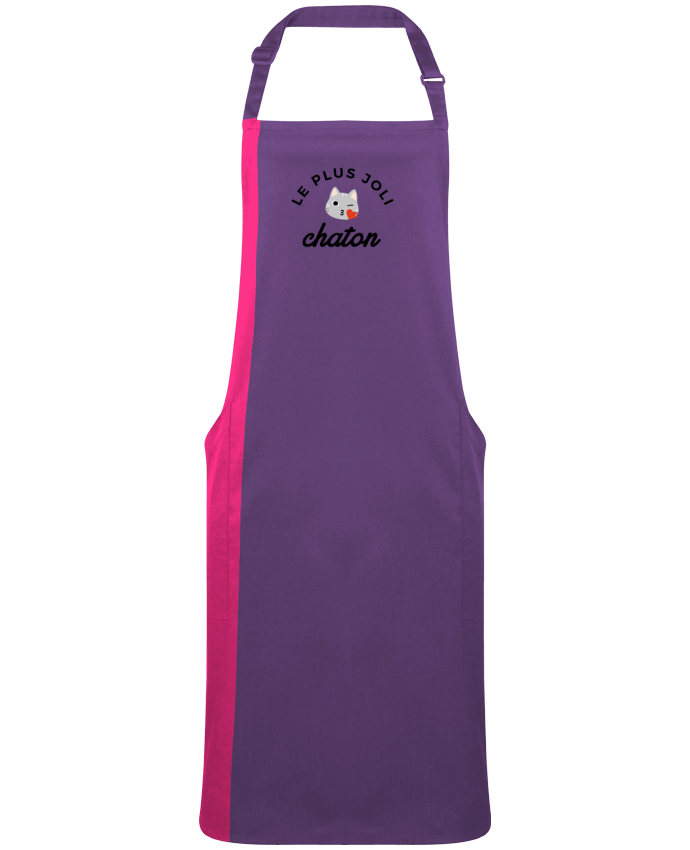 Tablier bicolore Le plus joli chaton par  Nana
