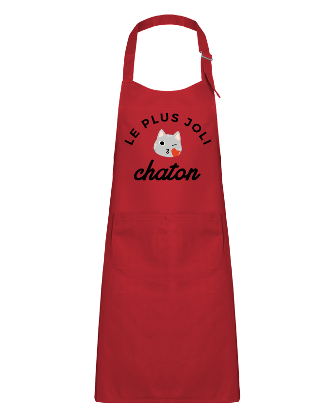 Kids chef pocket apron Le plus joli chaton by Nana