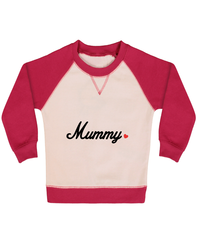 Sweatshirt Baby crew-neck sleeves contrast raglan Mummy by Nana