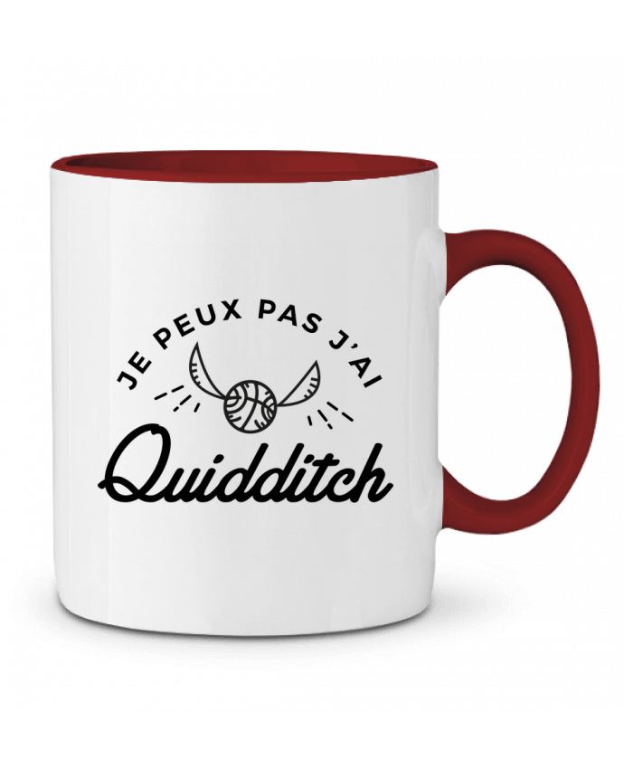 Mug bicolore Je peux pas j'ai Quidditch Nana