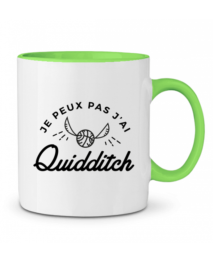 Two-tone Ceramic Mug Je peux pas j'ai Quidditch Nana