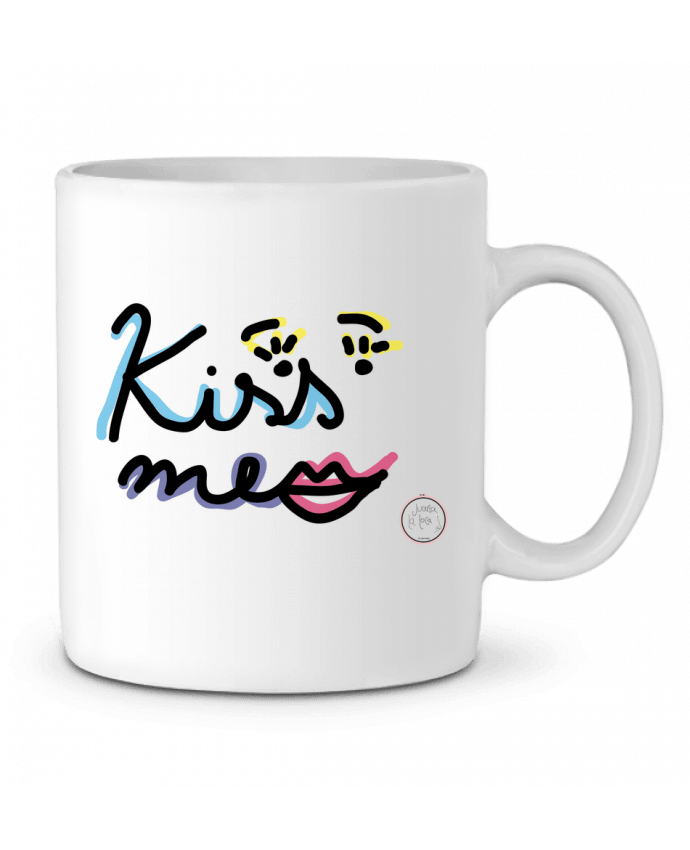 Ceramic Mug Kiss me by Juanalaloca