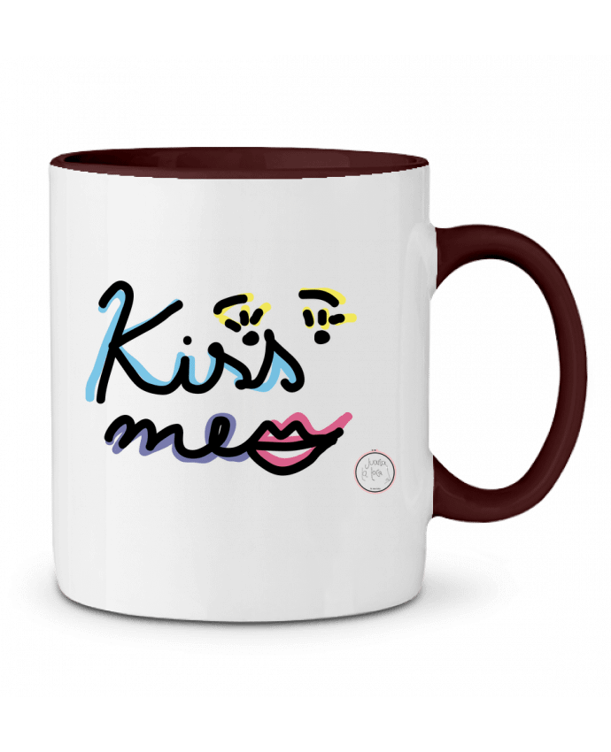 Mug bicolore Kiss me Juanalaloca