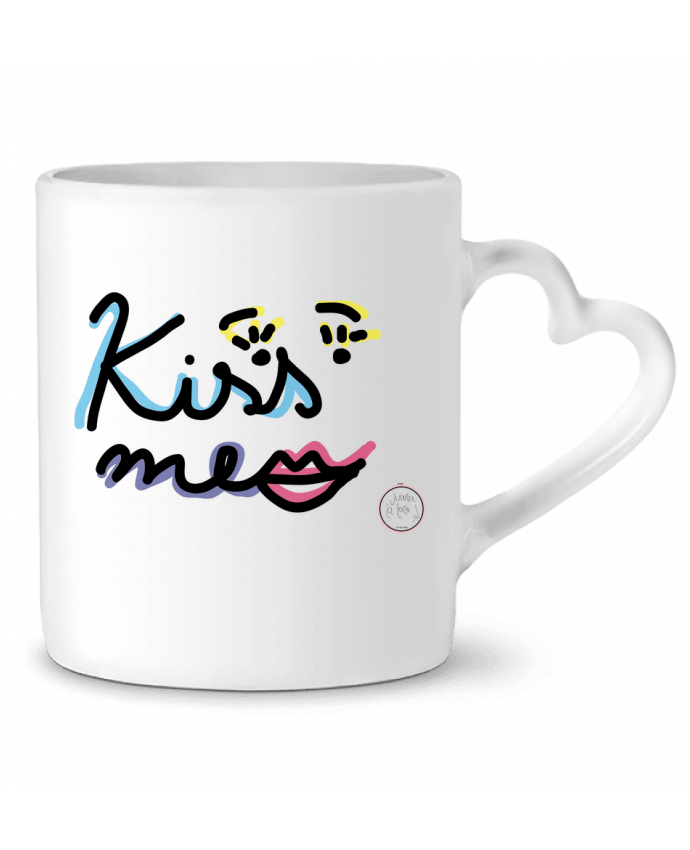 Mug coeur Kiss me par Juanalaloca
