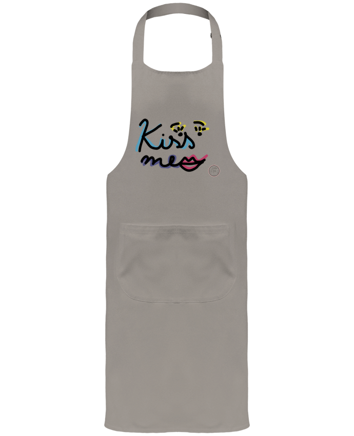 Garden or Sommelier Apron with Pocket Kiss me by Juanalaloca