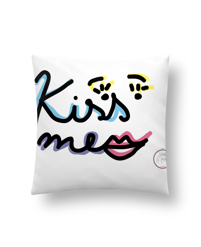 Cushion synthetic soft 45 x 45 cm Kiss me by Juanalaloca