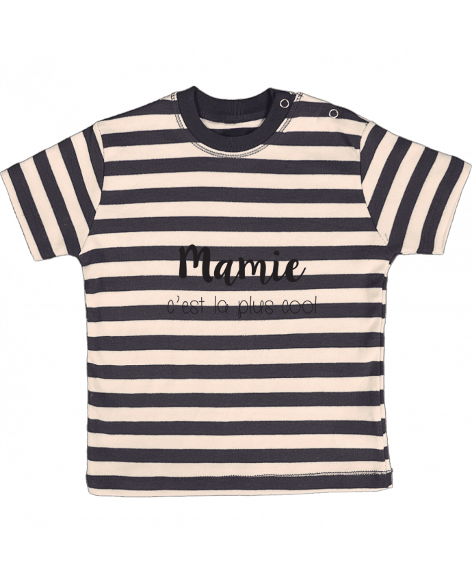 T-shirt baby with stripes Mamie c'est la plus cool by Mila-choux