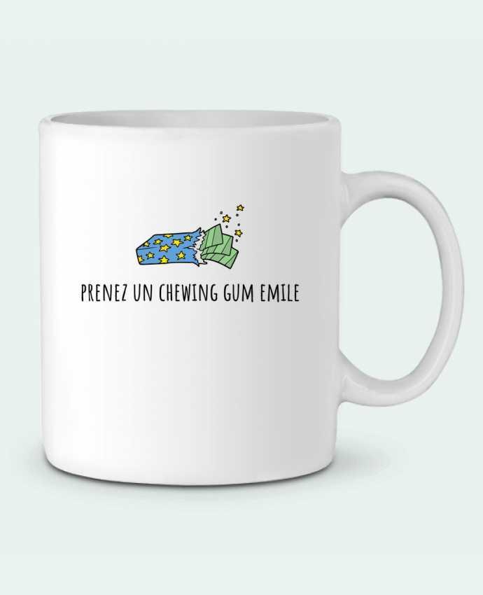 Ceramic Mug Prenez un chewing gum Emile, citation film la cité de la peur. by Mlle Coco