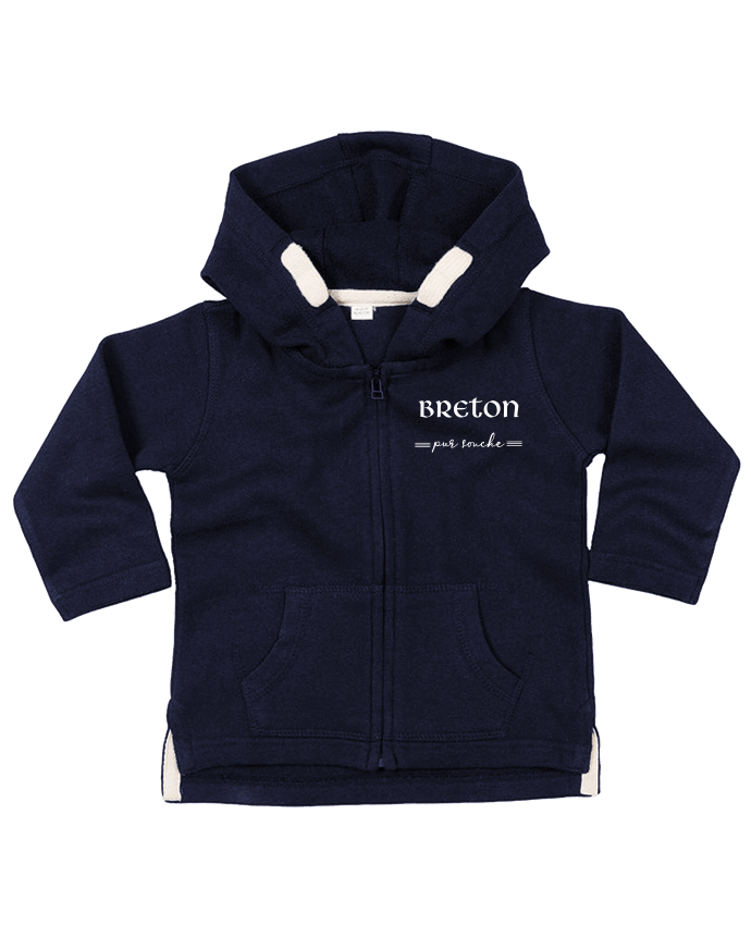Hoddie with zip for baby Breton pur souche by jorrie