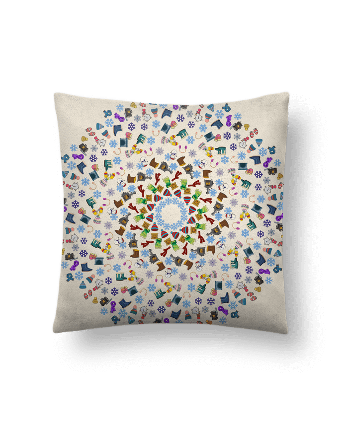 Cushion suede touch 45 x 45 cm Mandala invierno by amcoraq
