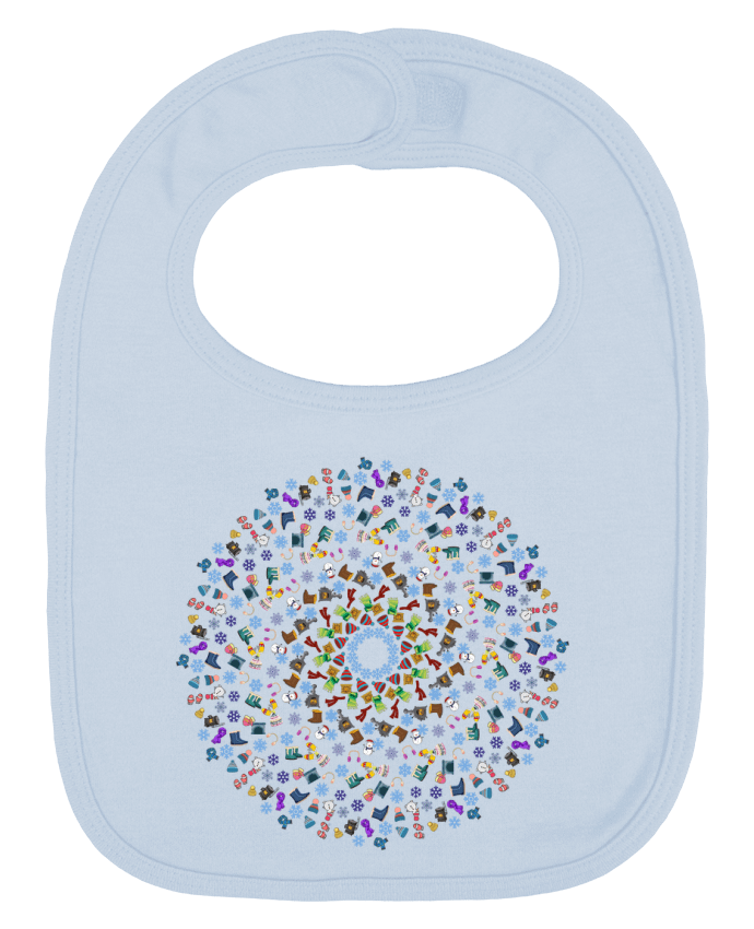 Bavoir bébé uni Mandala invierno par amcoraq