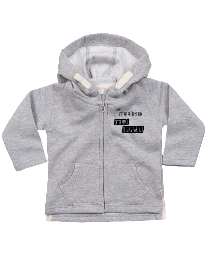 Hoddie with zip for baby Proverbe prétentieux by jorrie