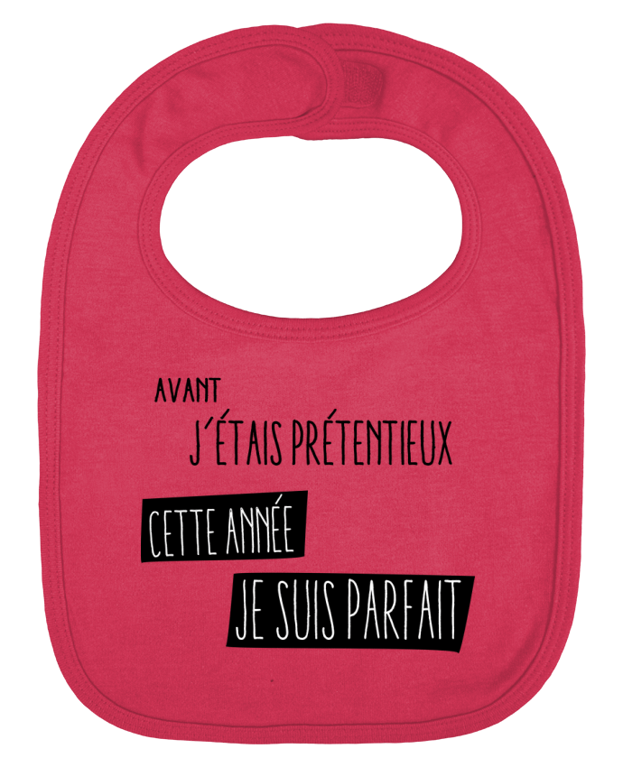 Baby Bib plain and contrast Proverbe prétentieux by jorrie