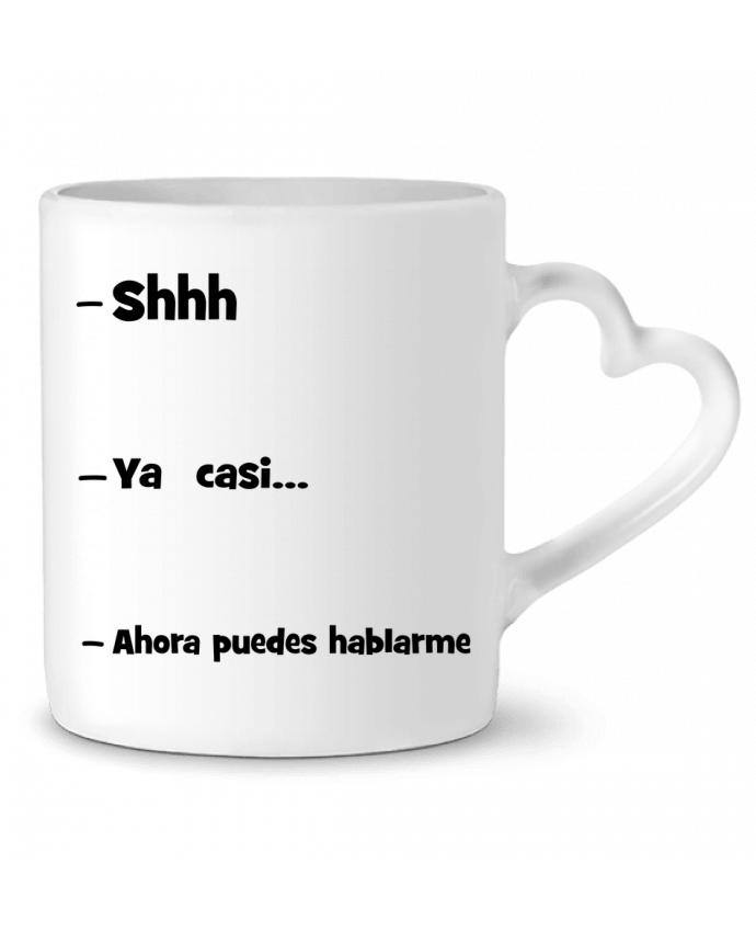 Taza Corazón Shhhh coffee por tunetoo