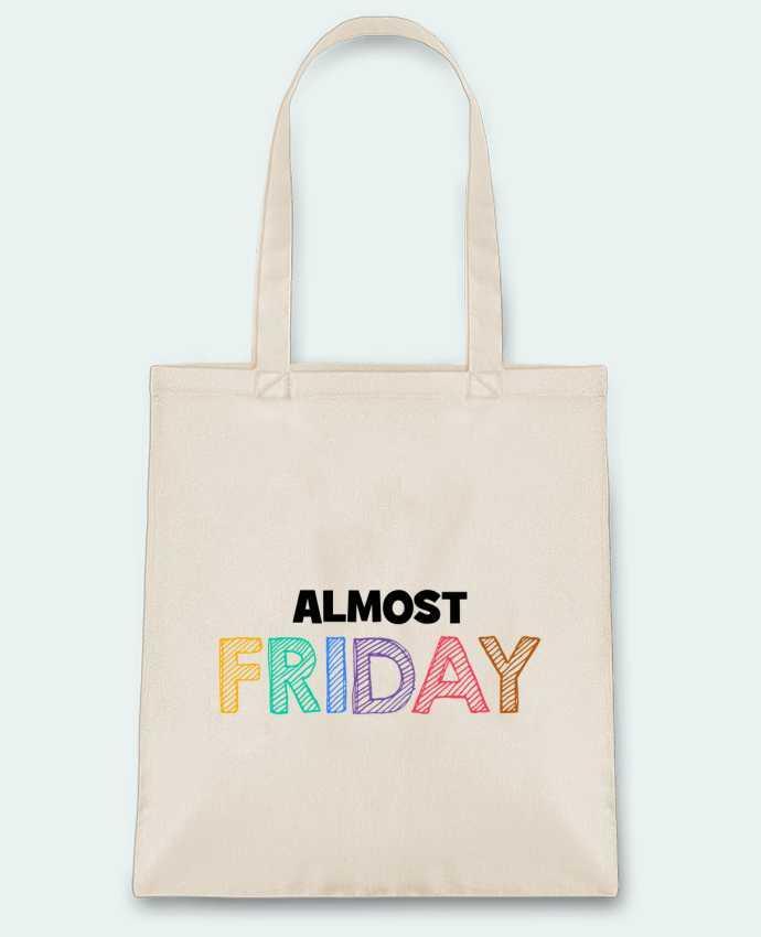 Tote Bag cotton Almost Friday by tunetoo