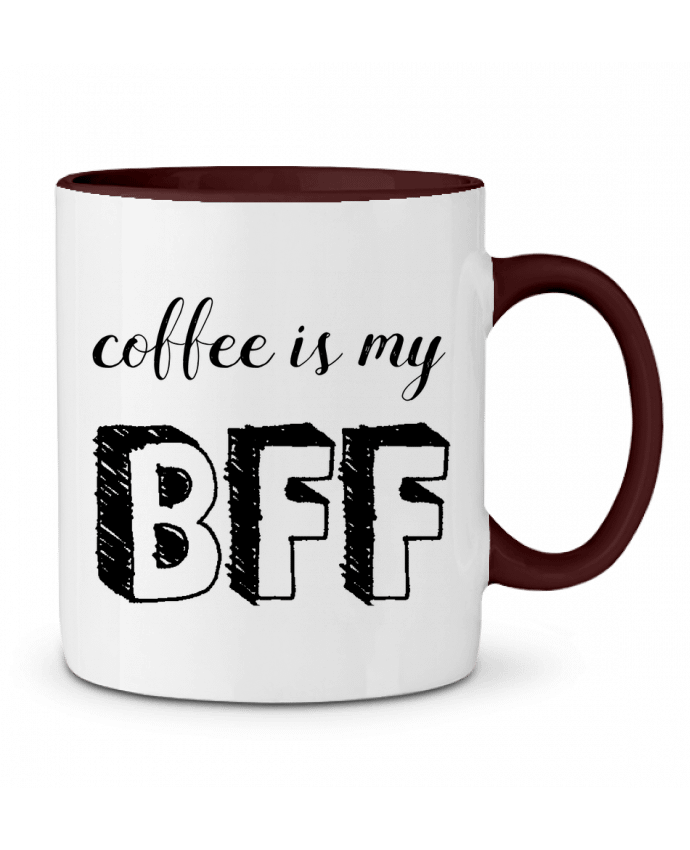 Mug bicolore Coffee is my BFF tunetoo