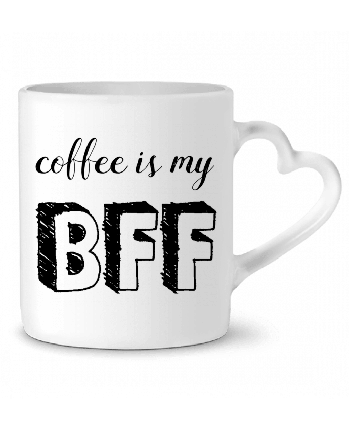 Mug coeur Coffee is my BFF par tunetoo