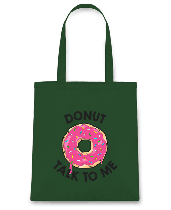 Tote Bag cotton Donut talk to me by tunetoo