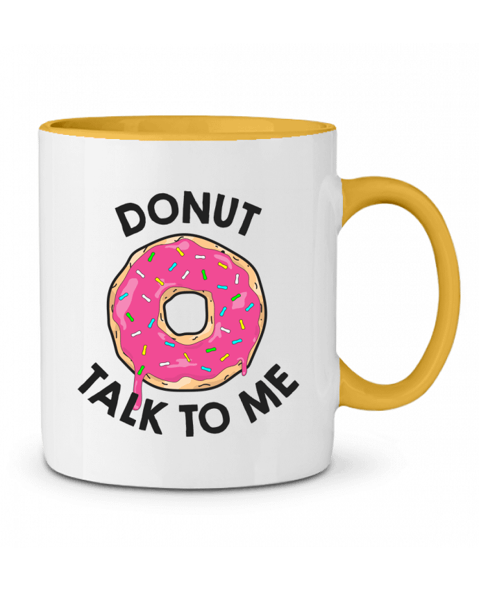 Two-tone Ceramic Mug Donut talk to me tunetoo