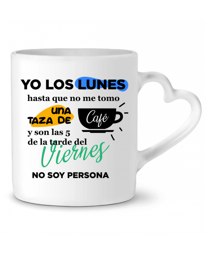 Taza Corazón Yo los lunes.. por tunetoo