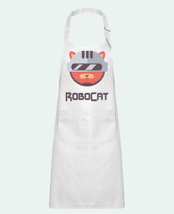 Kids chef pocket apron ROBOCAT by Tchilleur