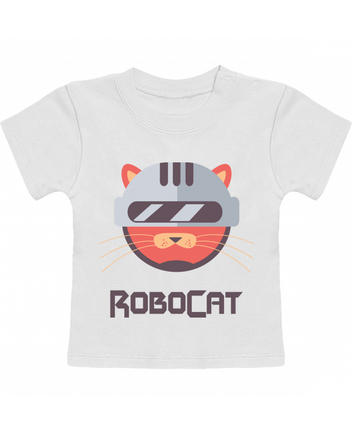T-shirt bébé ROBOCAT manches courtes du designer Tchilleur