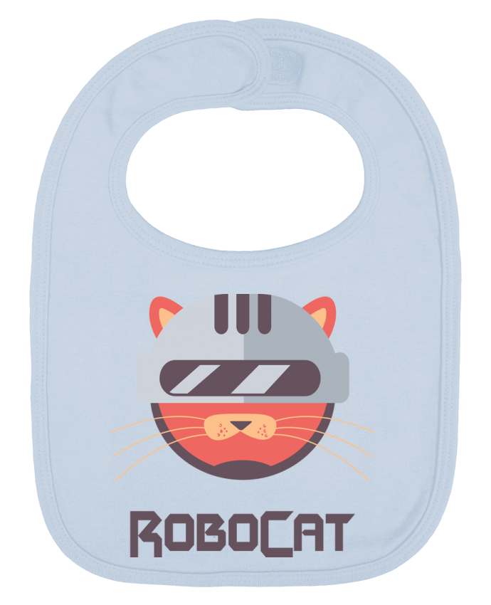 Bavoir bébé uni ROBOCAT par Tchilleur