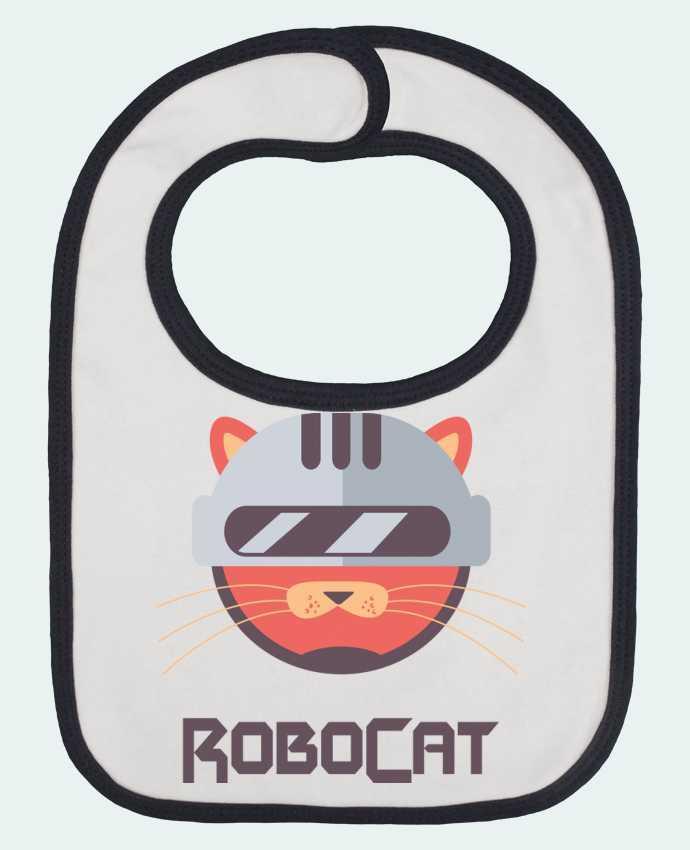 Bavoir bébé uni ROBOCAT par Tchilleur