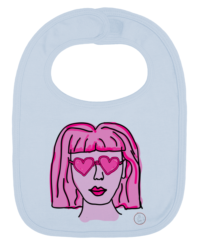 Bavoir bébé uni Fuccia par Juanalaloca