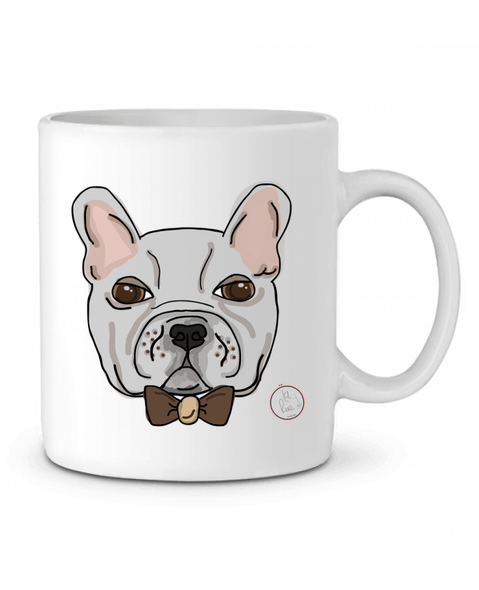 Ceramic Mug Bulldog Hipster by Juanalaloca