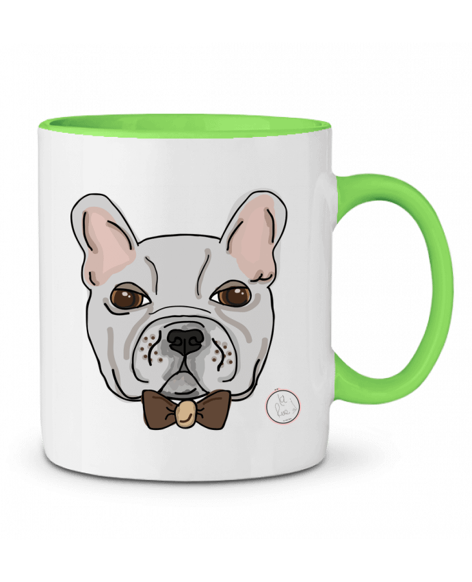 Mug bicolore Bulldog Hipster Juanalaloca