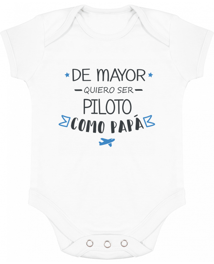 Baby Body Contrast De mayor quiero ser piloto como papa by tunetoo