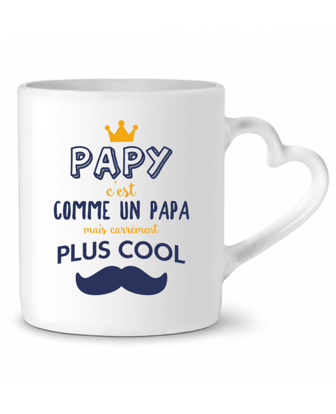 Mug Heart Papy comme un papa en plus cool by tunetoo