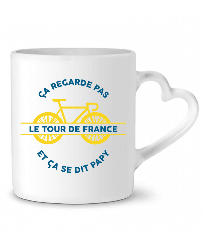 Mug coeur Papy - Tour de France par tunetoo