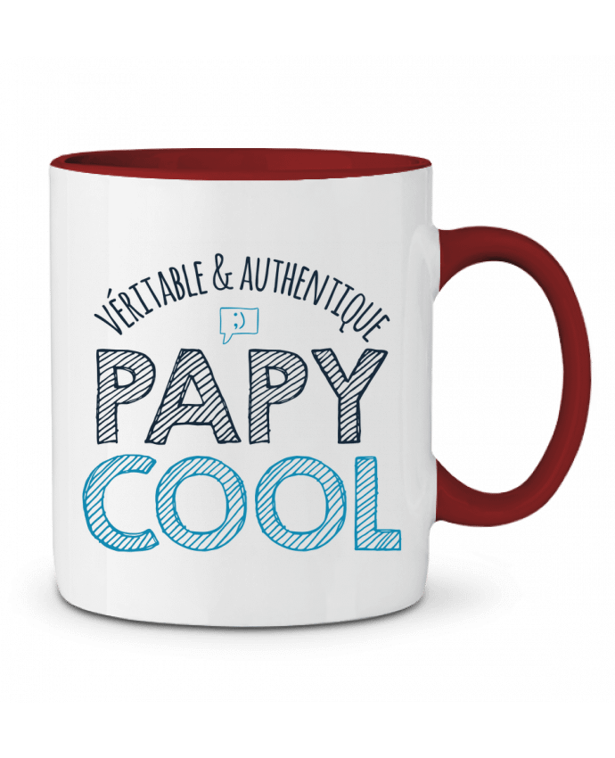 Mug bicolore Véritable et authentique papy cool tunetoo