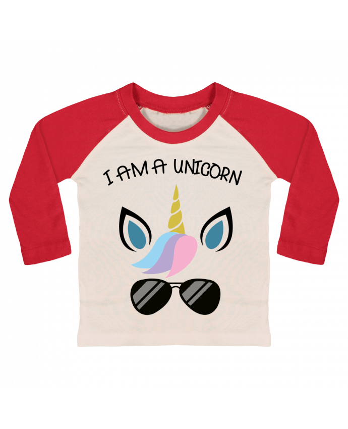 Camiseta Bebé Béisbol Manga Larga i am a unicorn por jorrie