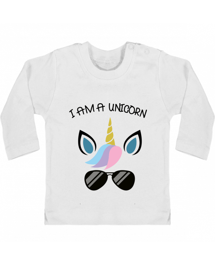 Camiseta Bebé Manga Larga con Botones  i am a unicorn manches longues du designer jorrie