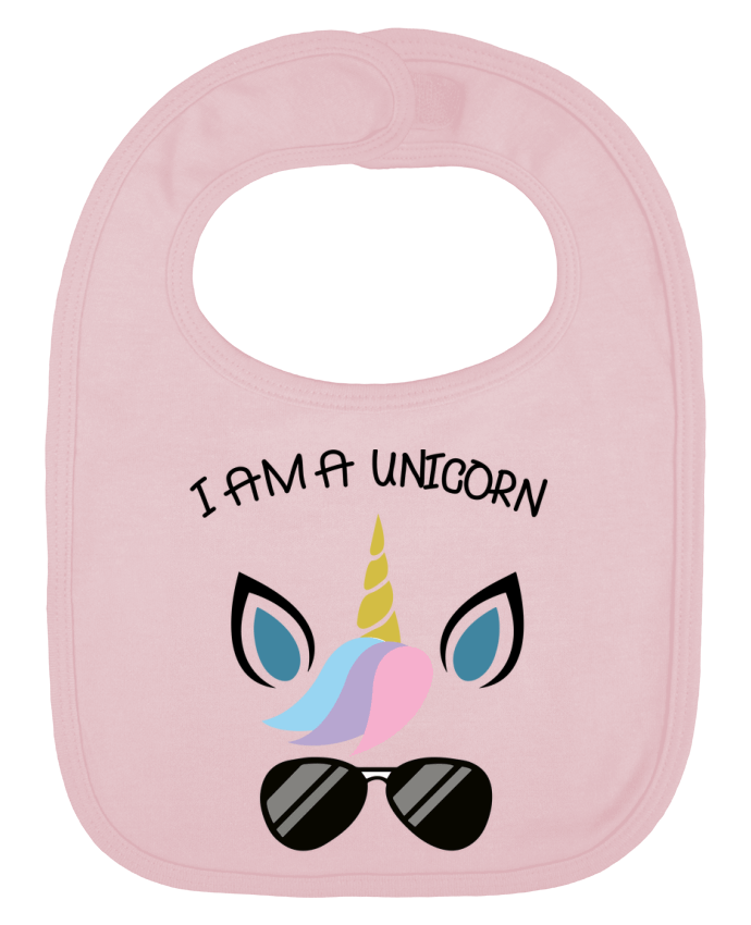 Baby Bib plain and contrast i am a unicorn by jorrie