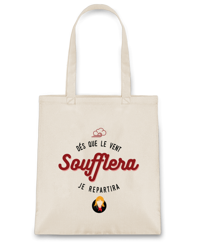 Tote Bag cotton RENAUD DES QUE LE VENT SOUFFLERA JE REPARTIRA by PTIT MYTHO