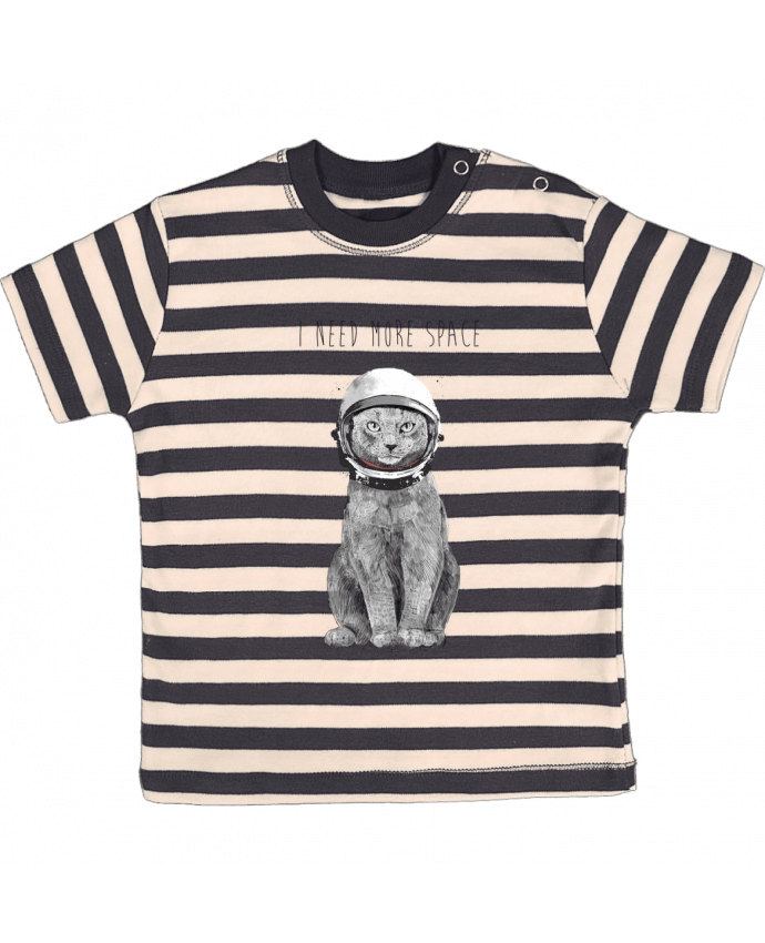 T-shirt baby with stripes I need more space by Balàzs Solti