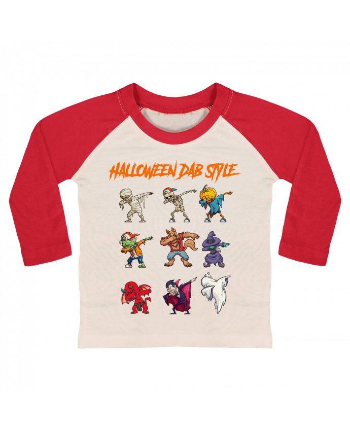 T-shirt baby Baseball long sleeve HALLOWEEN DAB STYLE by fred design