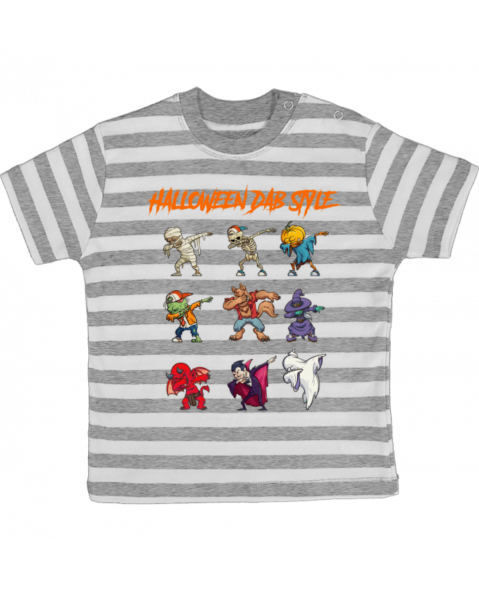 Camiseta Bebé a Rayas HALLOWEEN DAB STYLE por fred design